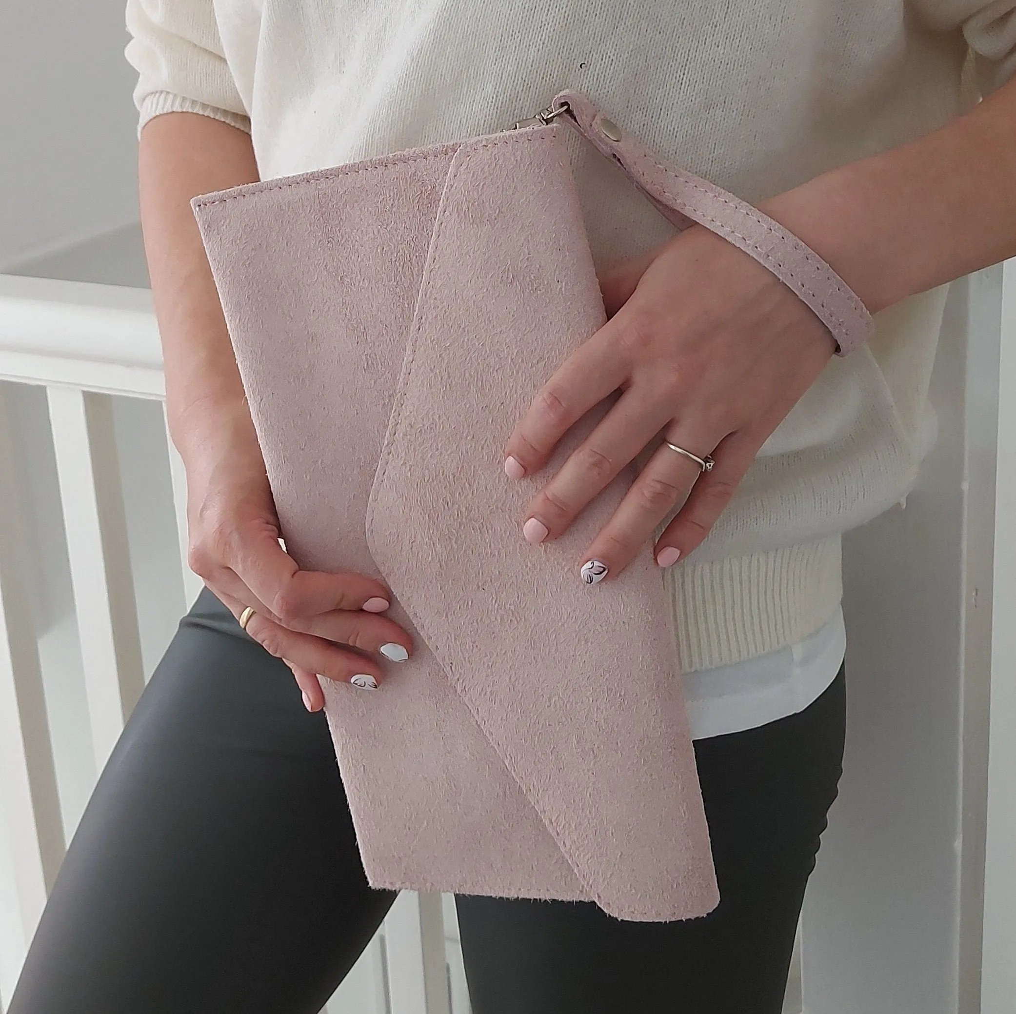 Stone Ivory Envelope Clutch Bag