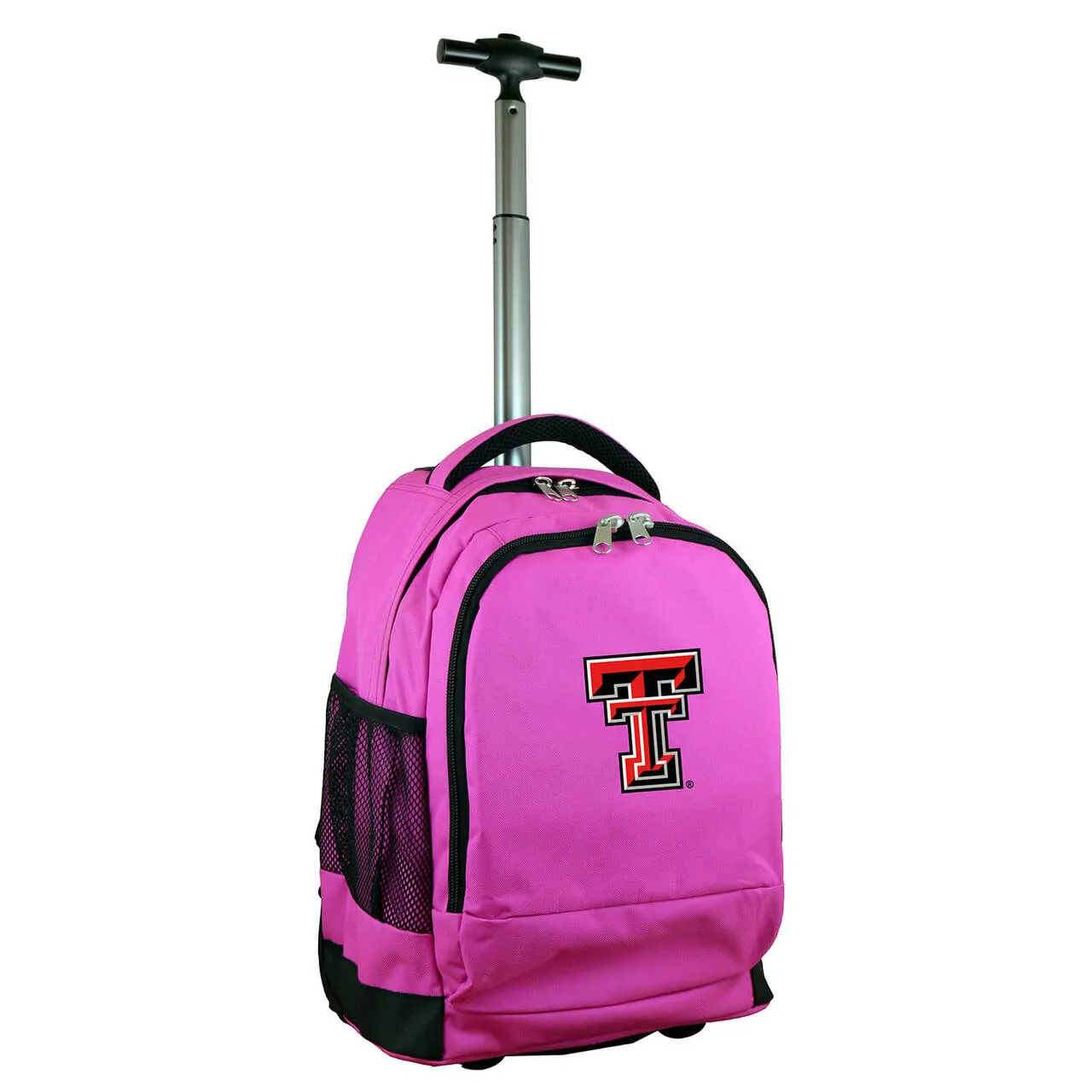 Texas Tech Premium Wheeled Backpack in Pink