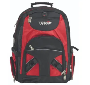 Tosca Large Laptop Backpack | Black/Red