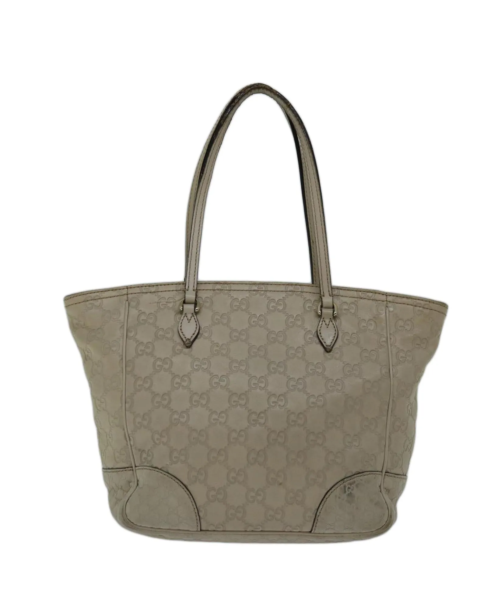 White GG Canvas Tote Bag with Guccissima Pattern