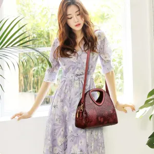 Women Handbags Hand Hobos Bag Shoulder Bag Flower Crossbody Bags