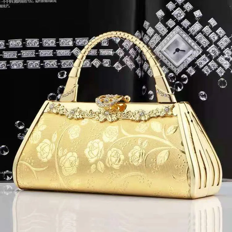 Women Luxury Handbags Diamonds Metal Small Day Clutch Party Evening Dress Evening Bags Wedding Female Purse Bags