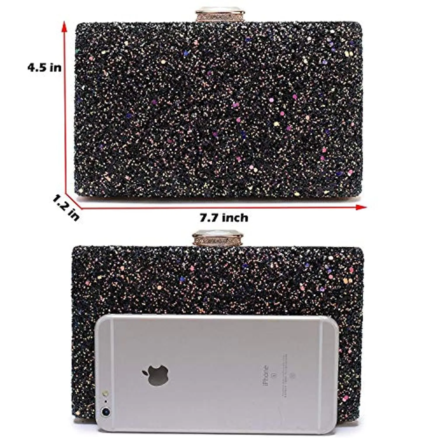 Women Sparkling Clutches Elegant Glitter Evening Handbags